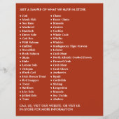 Vis, visser/vrouw, vismarkt Adverteren Flyer (Achterkant)