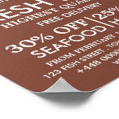 Vis, visser/vrouw, vismarkt Adverteren Poster (Hoek)