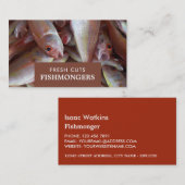 Vis, visser/vrouw, vismarkt visitekaartje (Voorkant / Achterkant)
