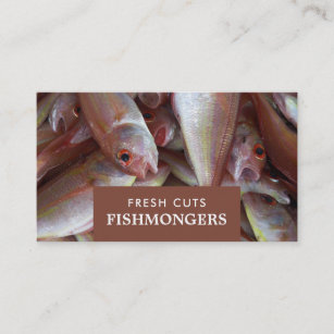 Vis, visser/vrouw, vismarkt visitekaartje