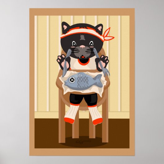 Vis voor diner-Poster Poster (Voorkant)