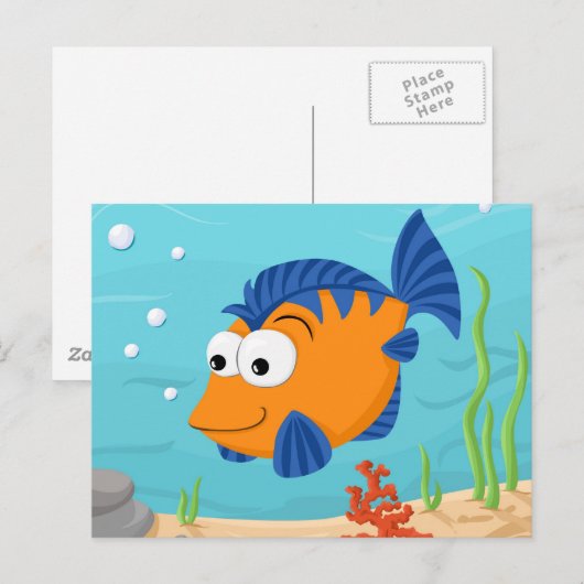Vis voor kinderen briefkaart (Voorkant / Achterkant)