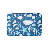 Vis Walvis Krab Zeesterren Zeepaardje Onder het Ze Badmat (Voorkant)