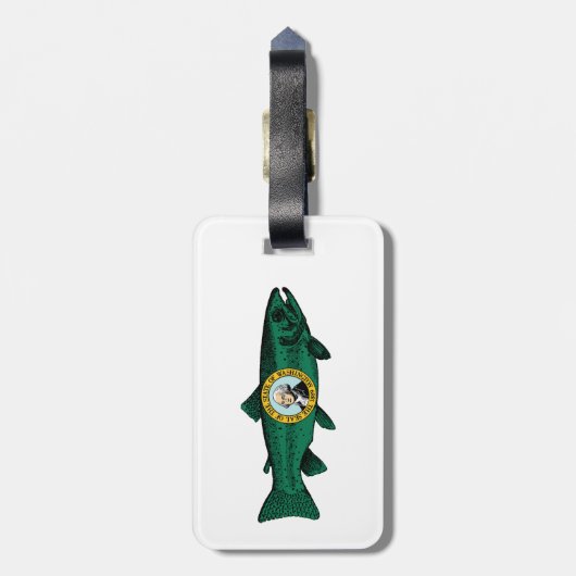 Vis Washington State Forel Bagagelabel (Achterkant verticaal)