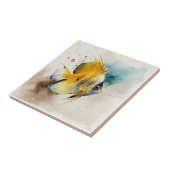 Vis, Waterverf, keramische Tegel Tegeltje (Zijkant)