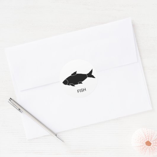 Vis Weddenschap Keuze Ronde Sticker (Envelop)