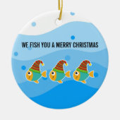 VIS WENS JE EEN PRETTIG KERSTFEES KERAMISCH ORNAMENT (Voorkant)