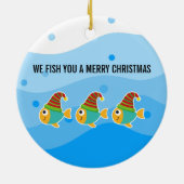 VIS WENS JE EEN PRETTIG KERSTFEES KERAMISCH ORNAMENT (Achterkant)