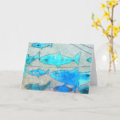 Vis Wenskaart Kaart (Gele Bloem)