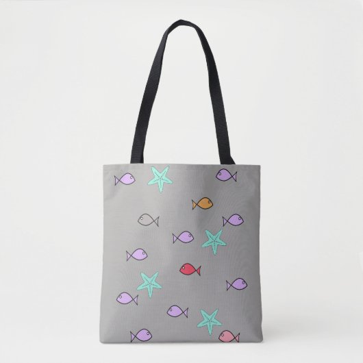 Vis Wereld All Over Print Tote Tas (Voorkant)