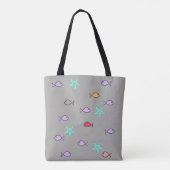 Vis Wereld All Over Print Tote Tas (Achterkant)