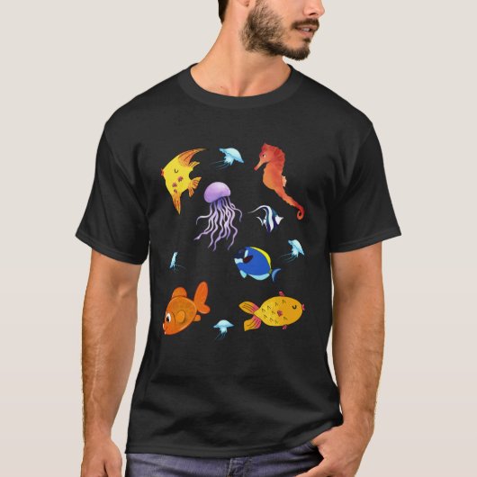 vis wereld outfit t-shirt (Voorkant)