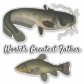 vis werelden grootste vader sticker (Voorkant)