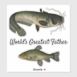  vis werelden grootste vader sticker
