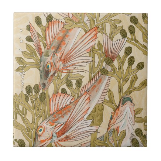 Vis Zee Leven Onderwater Dier Tegeltje (Voorkant)