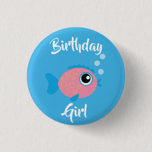 Vis Zee Oceaan Kinderverjaardag Aquarium Ronde Button 3,2 Cm