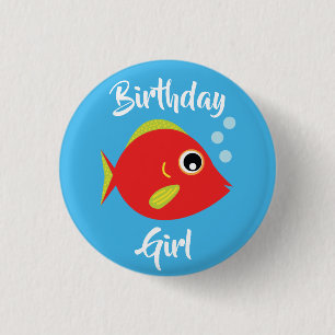 Vis Zee Oceaan Kinderverjaardag Aquarium Ronde Button 3,2 Cm