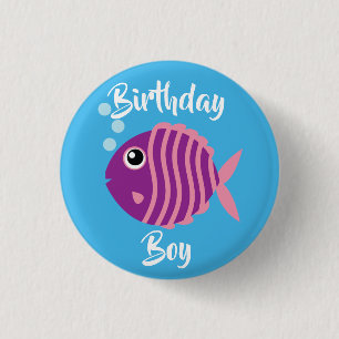 Vis Zee Oceaan Kinderverjaardag Aquarium Ronde Button 3,2 Cm
