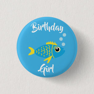 Vis Zee Oceaan Kinderverjaardag Aquarium Ronde Button 3,2 Cm