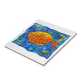 Vis Zeeleven Waterverf Illustratie Tegeltje (Zijkant)