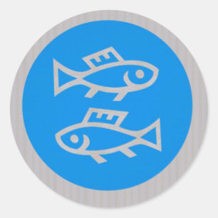 VIS ZEEMEERMIN VIST VISSER unieke retourgeschenken Ronde Sticker