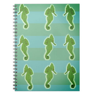 Vis, Zeepaardje zomergroen Spiral Notitieboek