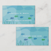 Vis, zeewier, onder water, grafisch beroepsbeoefen visitekaartje (Voorkant / Achterkant)