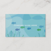 Vis, zeewier, onder water, grafisch beroepsbeoefen visitekaartje (Achterkant)