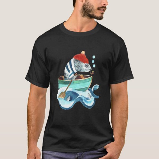 Vis Zeiler Illustratie T-shirt (Voorkant)