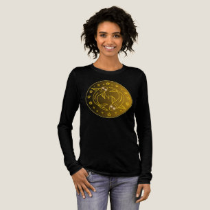 Vis Zodiac Embleem Minimaal Hemels Symbool Tri-Blend Shirt