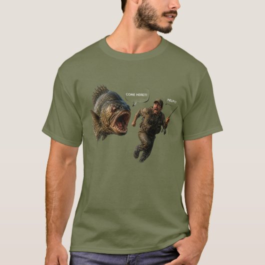 Vis zoekt wraak t-shirt (Voorkant)