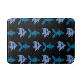 Vis Zwemmen Grafisch Aqua Blauw op elke kleur Badmat (Voorkant)