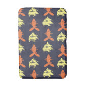 Vis Zwemmen Grafisch Sinaasappel Geel op elke kleu Badmat (Voorkant Verticaal)