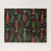 Vis Zwemmen Rood en Groene Kerst Brook Forel Legpuzzel (Horizontaal)