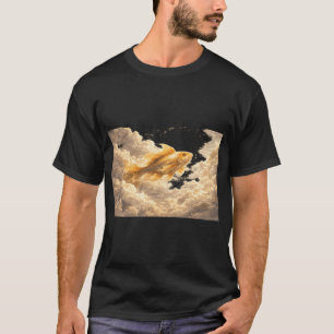 Vis zwemt door wolken t-shirt