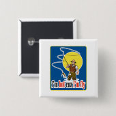 visaas voor vliegende vissers vierkante button 5,1 cm (Voorkant /achterkant)