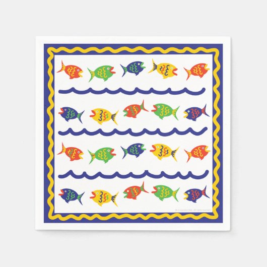 Visachtig cocktailservet servet (Voorkant)