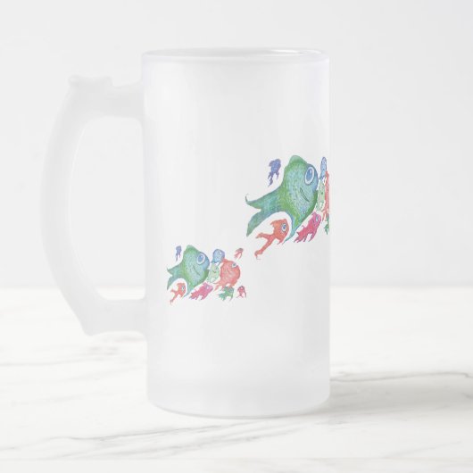 Visachtige Verwachting Matglas Bierpul (Links)