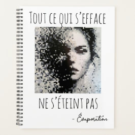 Visage brumeux en noir et blanc  planner