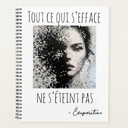 Visage brumeux en noir et blanc  planner (Voorkant)