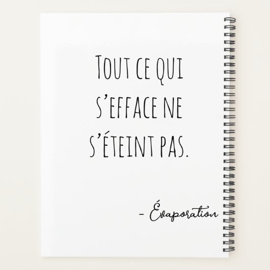 Visage en pixel art noir et blanc planner (Achterkant)