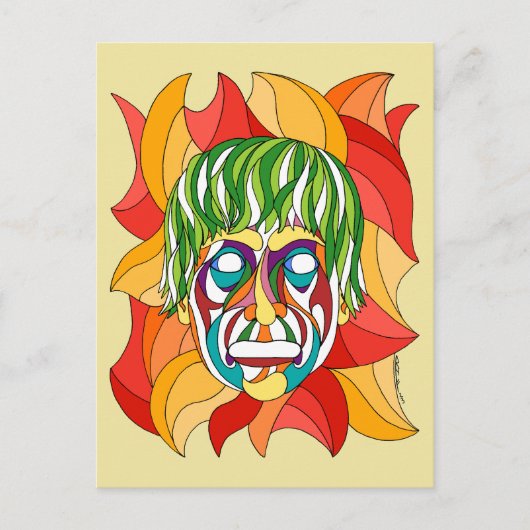 Visage Grimace Briefkaart (Voorkant)