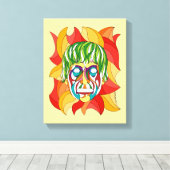 Visage Grimace Canvas Afdruk (Insitu (Houten vloer))