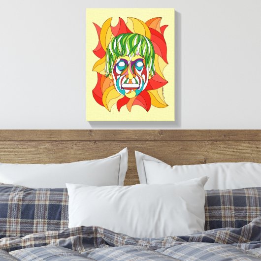 Visage Grimace Canvas Afdruk (Insitu (Slaapkamer))