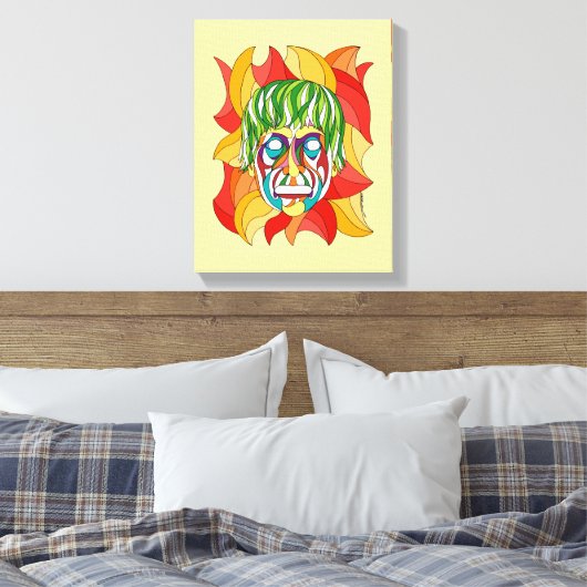 Visage Grimace Canvas Afdruk (Insitu (Slaapkamer))