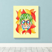 Visage Grimace Canvas Afdruk (Insitu (Houten vloer))