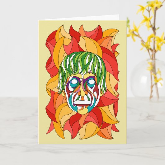 Visage Grimace Kaart (Gele Bloem)