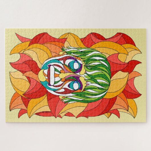 Visage Grimace Legpuzzel (Horizontaal)