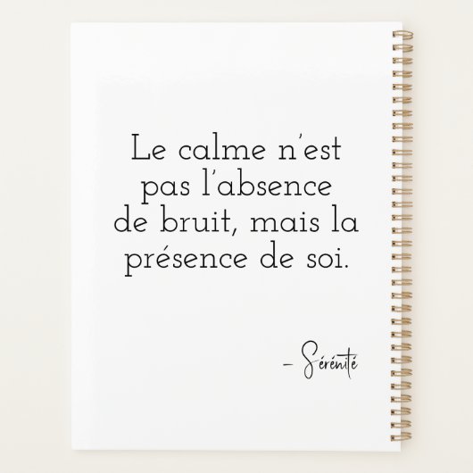 Visage pastel apaisant planner (Achterkant)