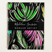 Visagist Bright Jungle Doodles Zwart Planner (Voorkant)